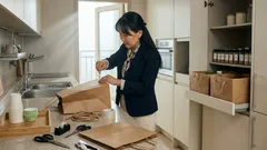 남는 종이봉투, 5분 만에 꺼내기 쉬운 수납박스로 업사이클링하기